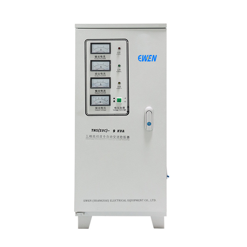 9KVA Üç Fazlı Voltaj Istabilizatörü 380V 400V 440V 480V AC Güç Düzenleyicisi Özelleştirme Kabul edilebilir