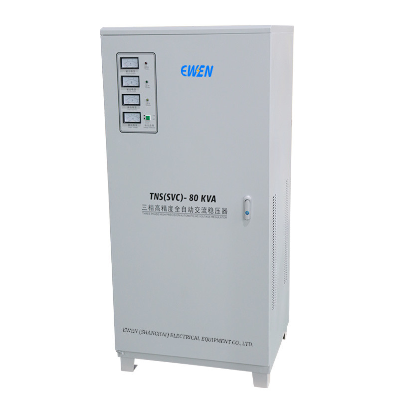 Endüstriyel kullanım için üç fazlı gerilim stabilizatörü 80KVA 80KW Otomatik gerilim düzenleyicisi ve stabilizatör