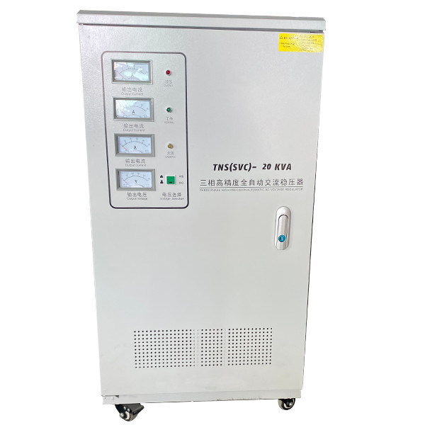 TNS-20KVA Üç Fazlı AC 50-60Hz Servo Motor Tipi Tam Otomatik Yüksek hassasiyetli Voltaj Regülatörü